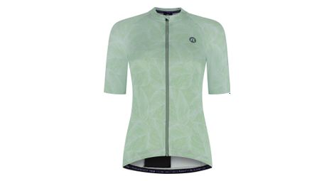 Maillot manches courtes vélo rogelli essential graphic ii menthe femme