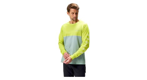 Maillot manches longues endura core printed vert/jaune