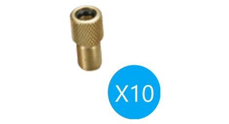 Boite de 10 adaptateurs de valve xlc pu-x14 schräder (pompe) vers dunlop (valve)