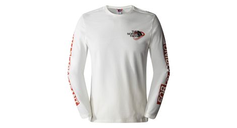 T shirt manches longues the north face outdoor homme blanc