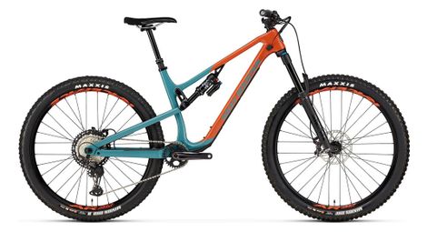 Rocky mountain instinct carbon 70 shimano xt 12v 29'' bicicleta de montaña con suspensión total azul naranja 2023 l / 175-188 cm