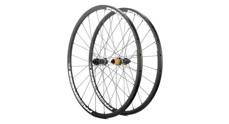 Paire de roues progress phantom cx boyau | 12x100/12x142 mm | center lock | campagnolo n3w