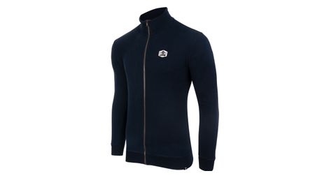 Sudadera lebram ecusson zippé azul oscuro