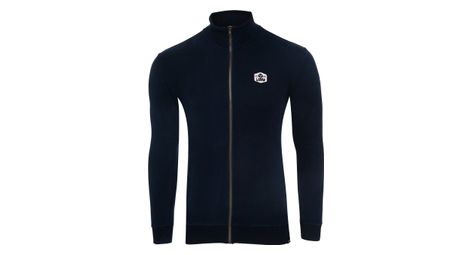 Sweatshirt lebram ecusson zippe bleu fonce