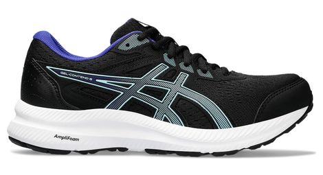 Asics gel-contend 8 running shoes black/blue women's