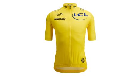 santini maillot jaune short sleeve jersey leader tour de france 2025
