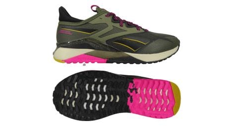 Chaussures femme reebok nano x2 tr adventure khaki / rose