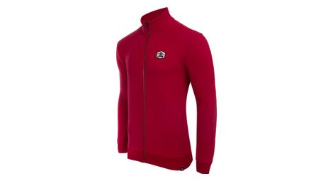 Sweatshirt lebram ecusson zippé winery / rouge