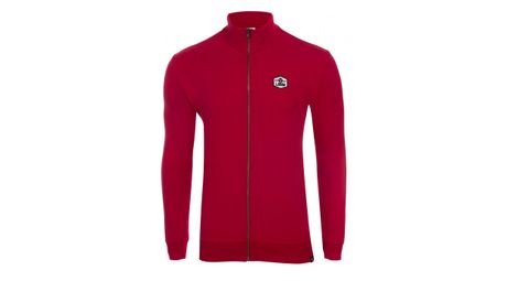 Sweatshirt lebram ecusson zippe winery rouge