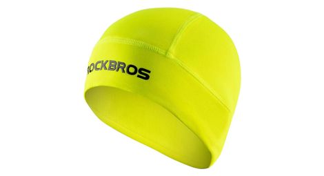 Bonnet Thermique Chaud en Polyester Spandex pour Cyclisme et jaune