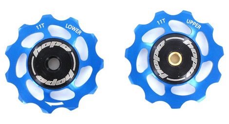 Paire de galets hope 11 dents shimano 9 10 11 vitesses bleu