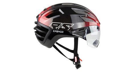 Casque casco speedairo 2 rs avec visière vautron noir/rouge