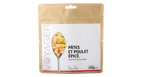 Repas lyophilise voyager pates et poulet epice 130g