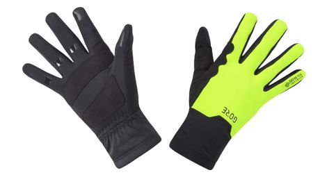 unisex long gloves gore wear gore tex infinium mid black yellow