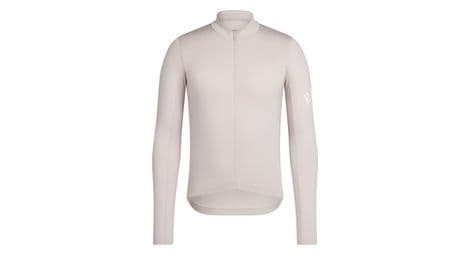 Maillot manches longues rapha pro team midweight gris/blanc