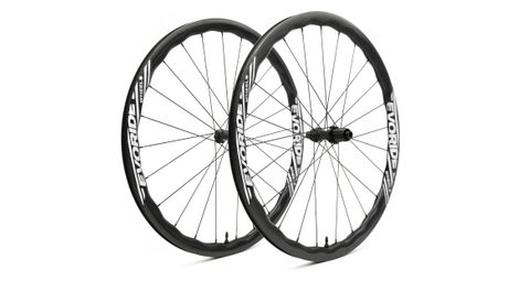 Paire de roues evoride evojet 35mm – blanc - 700c disque – 1395gr - 12x100 / 12x142 – shimano 10/11 vitesses - centerlock – 2023