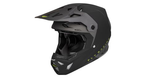 Casque intégral fly racing fly formula cp slant noir / gris / jaune fluo