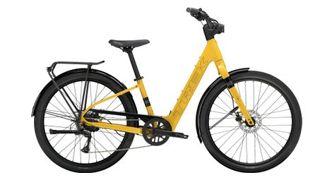 Vélo de ville électrique trek verve+ 1 lowstep lt shimano acera 8v 27,5 250wh jaune 2025