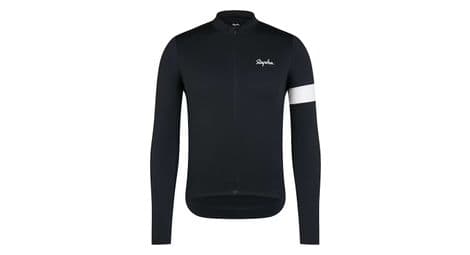 Maillot manches longues rapha core thermal noir/blanc