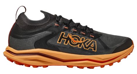 Hoka zinal 2 trail running shoes black orange 47.1/3