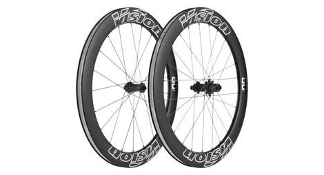 Set Vision Metron 60 SL-wielen 700 mm | 12x100 - 12x142 mm | CenterLock | Silver Edition