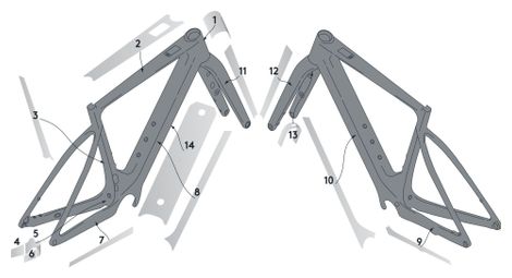 Kit de protección de cuadro syncros para scott solace e-ride transparente brillante