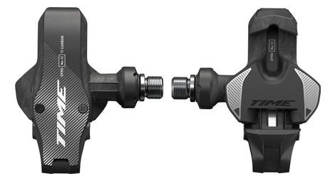 Paire de Pédales Automatiques Time XPRO 12 | Q-factor 57 mm (Wide) Noir Carbon Argent C1