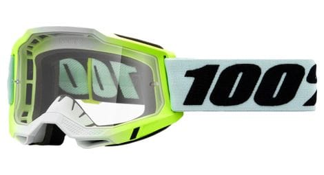 100% accuri 2 dunder green goggle / clear lens