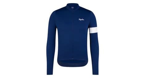 Rapha core thermal langarm trikot blau/weiß