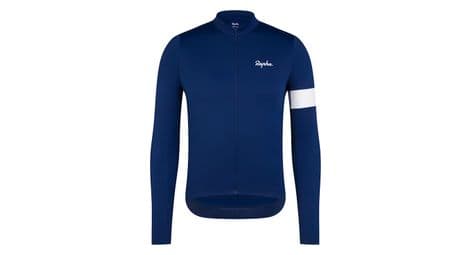 Maillot manches longues rapha core thermal bleu/blanc