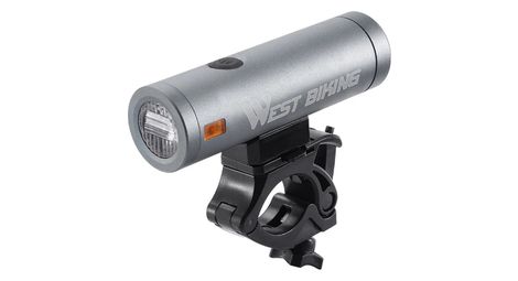 Lampe avant de vélo LED super lumineuse rechargeable, torche - Argent