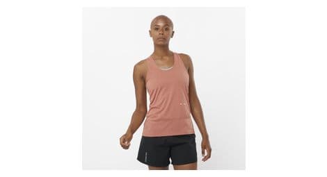 Camiseta de tirantes salomon cross run rosa para mujer