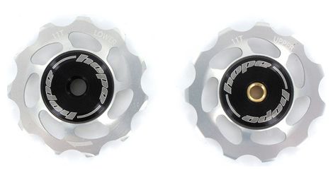 Paire de galets hope 11 dents/shimano 9/10/11 vitesses argent