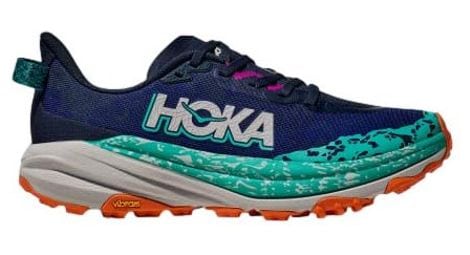 Chaussures trail hoka speedgoat 6 large d bleu/vert/orange femme