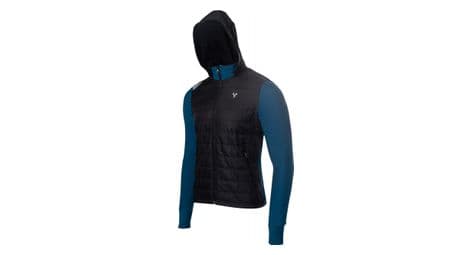 Veste coupe-vent urban / gravel lebram parpaillon noir / bleu