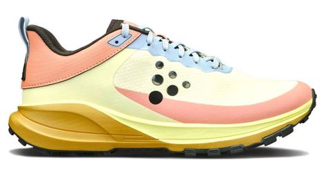 Craft pure trail x pink/yellow men's trail shoes