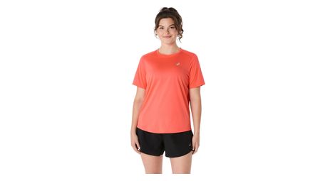 asics core run corail femme short sleeve jersey