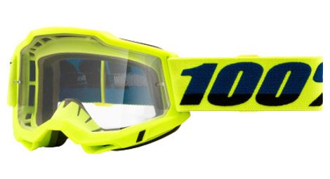 100% accuri 2 otg goggle | fluorescent yellow | clear lens