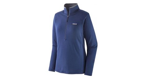 Forro polar patagonia r1 daily zip neck azul mujer