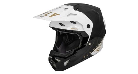 Casque intégral fly racing fly formula cp slant noir / blanc / gold