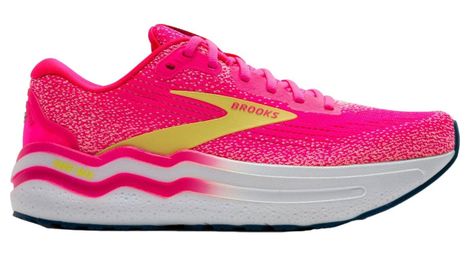 Brooks ghost max 2 runningschuhe pink/gelb damen