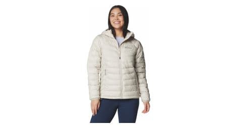 Chaqueta con capucha columbia powder lite ii beige para mujer