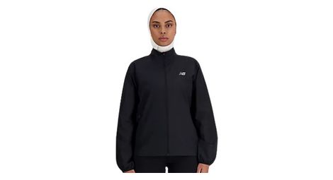Chaqueta cortaviento new balance sport essentials mujer negra