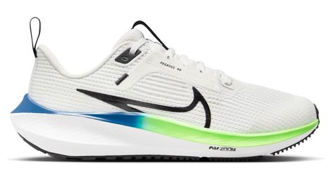 Nike air zoom pegasus 40 white green blue children's running shoes 36