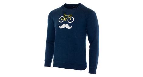 Rubb R Sweatshirt Schnurrbart Blau