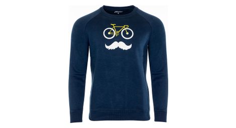 Rubb R Sweatshirt Schnurrbart Blau