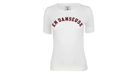 T shirt manches courtes femme lebram en danseuse blanc marshmallow