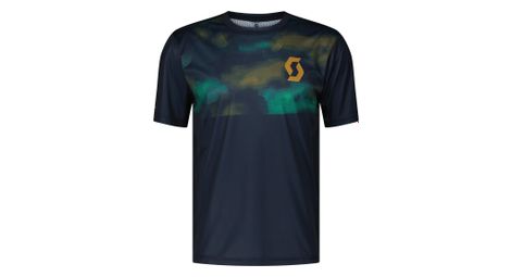 Maillot de manga corta scott trail vertic azul/marrón