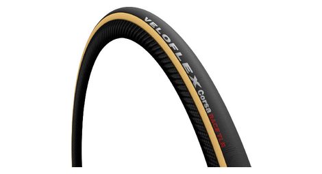 Pneu route veloflex corsa race 700mm tubeless souple noir beige
