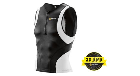 Maglia a compressione uomo SKINS TRI400 Nero Bianco